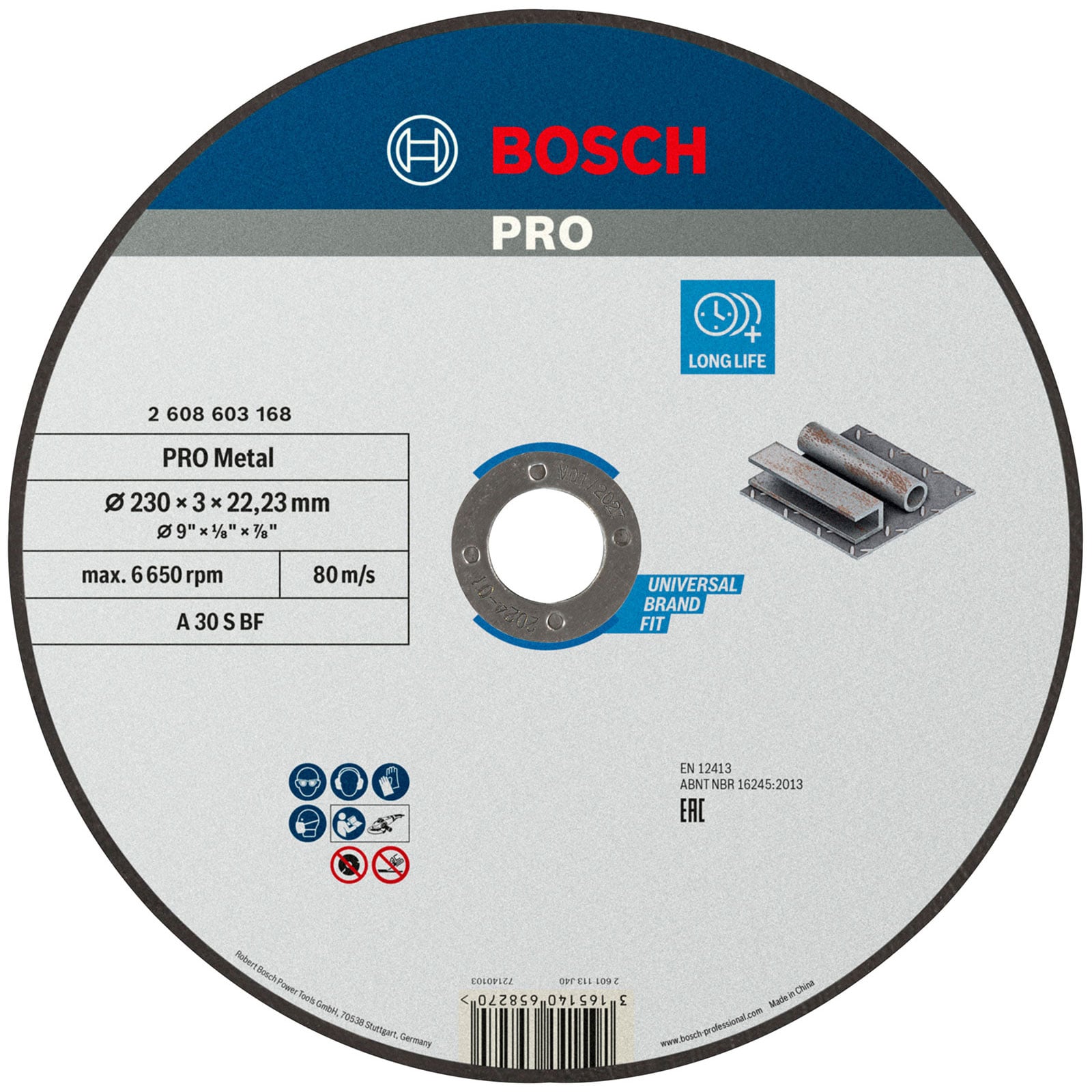 Bosch PRO Metal Trennscheibe 230 x 3 x 22,23 mm - 2608603168