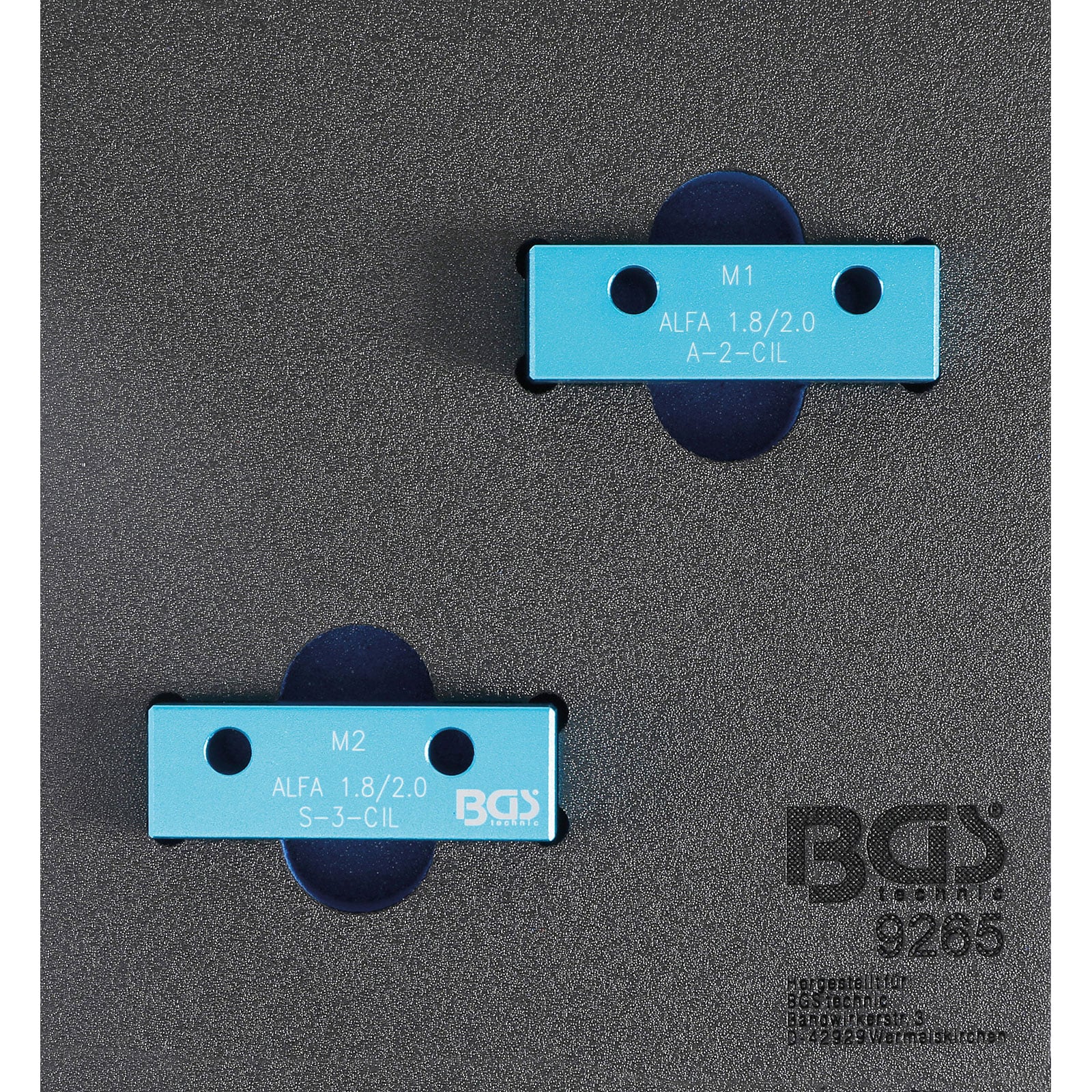 BGS Werkstattwageneinlage 1/6: Nockenwellen-Arretierwerkzeug-Satz für Alfa Romeo 1.8l / 2.0l 16V - 9265