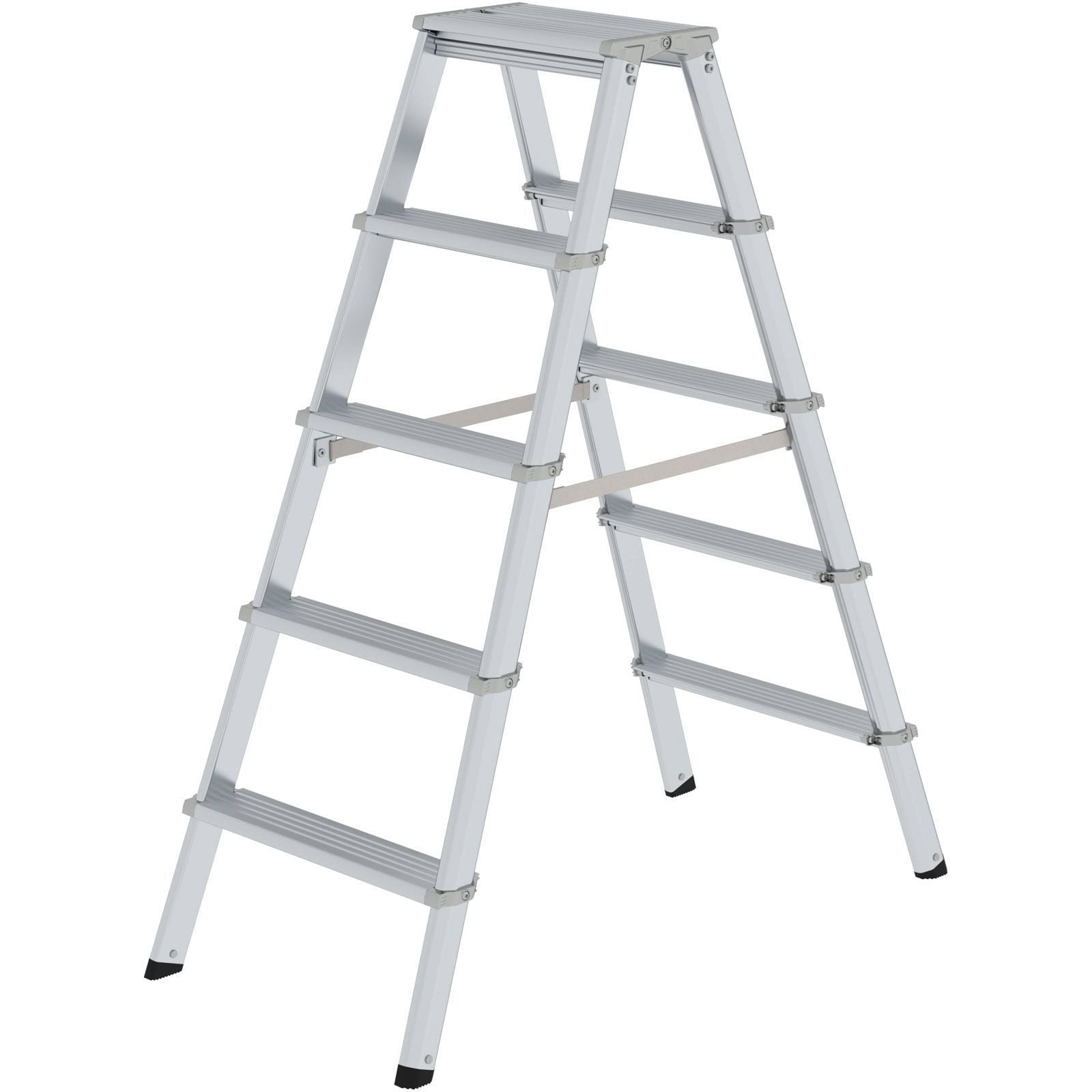 Günzburger Steigtechnik ML Stufen-Stehleiter beidseitig begehbar 2x5 Stufen - 011235