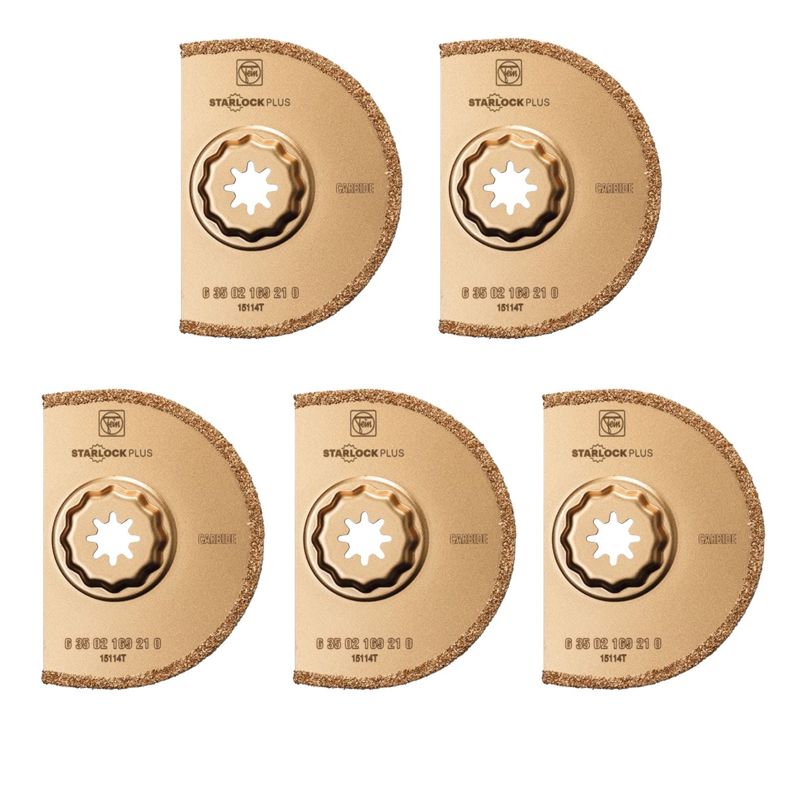 Fein 5x Hartmetall-Sägeblatt StarlockPlus 90 mm - 63502169230