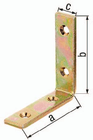 GAH Alberts Balkenwinkel L120 x 120 mm B.20 mm schmal Stahl roh - 333157