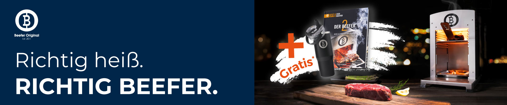Beefer Aktionsbanner – Gratis-Zugabe beim Kauf im August