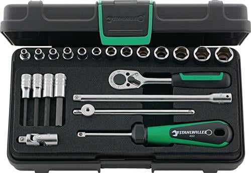Stahlwille Steckschlüsselsatz 40/44/17/5 KN 22tlg. 1/4″ SW 3,5-13 mm Anzahl Zähne 22 6-kant - 96011113
