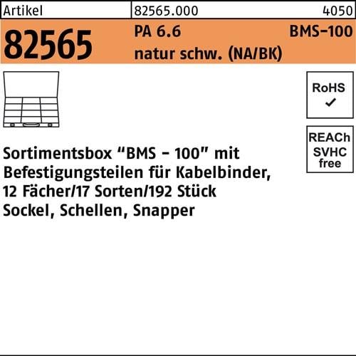 Sortimentsbox R 82565 f.Kabelbinder BMS - 100 PA 6.6 1 Stück HELLERMANNTYTON