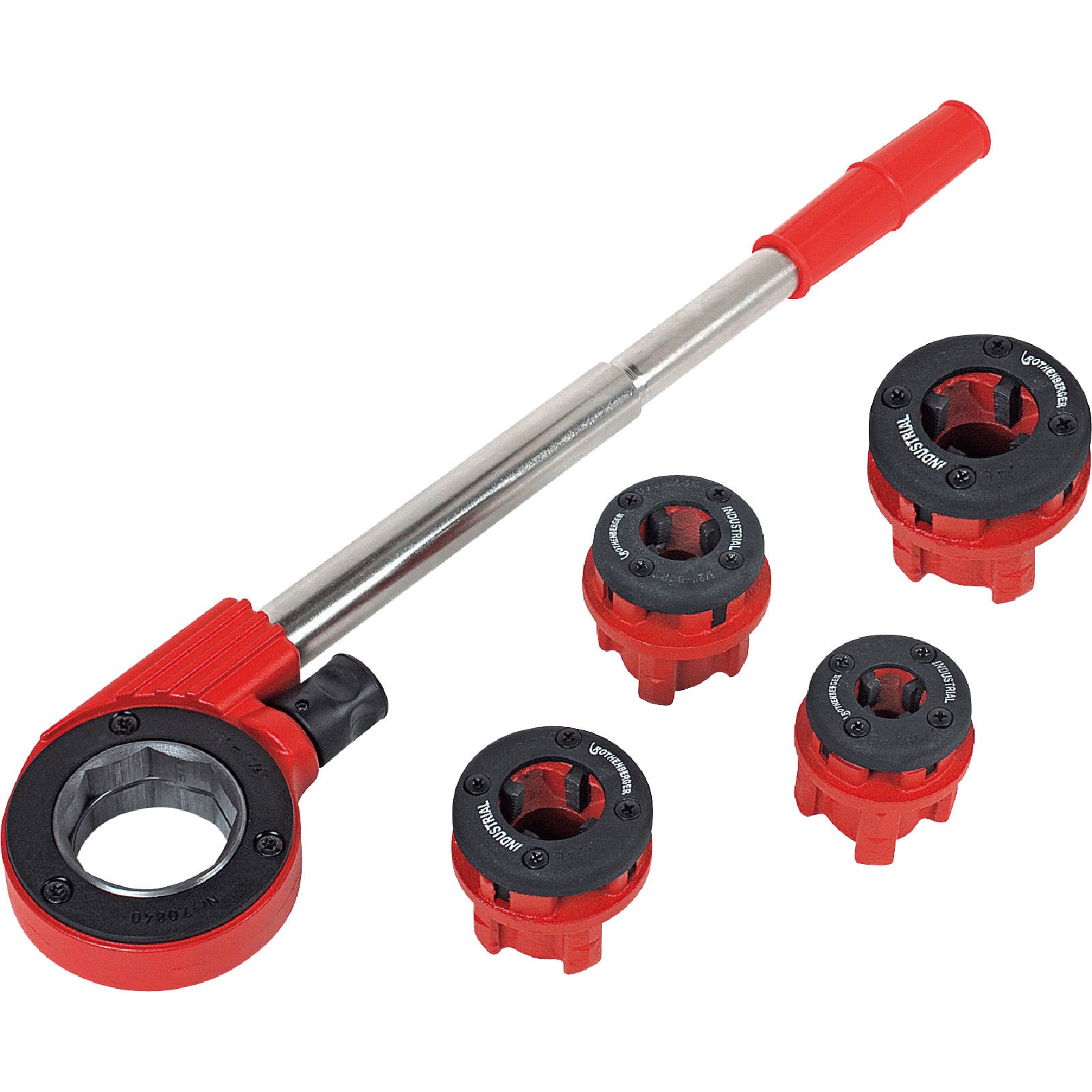 ROTHENBERGER Industrial SuperCut Premium Gewindeschneidkluppensatz mit 4 Schneidköpfen im Koffer - (B-Ware, Koffer defekt)