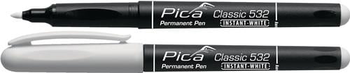 Pica Permanentmarker INSTANT WHITE weiß Strichbreite 1-2 mm - 532/52