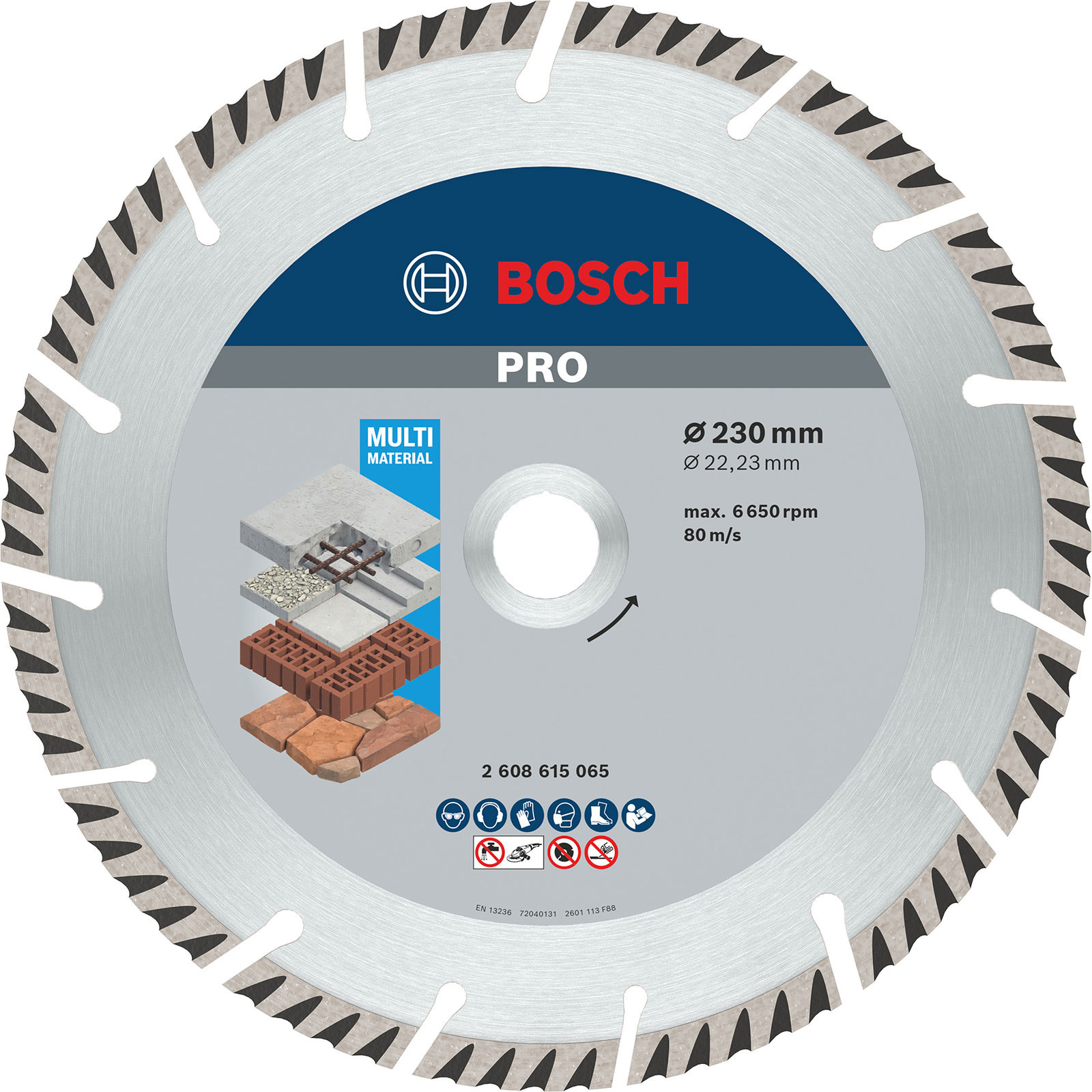 Bosch PRO Multi Material Diamanttrennscheibe 230 x 22,23 mm - 2608615065