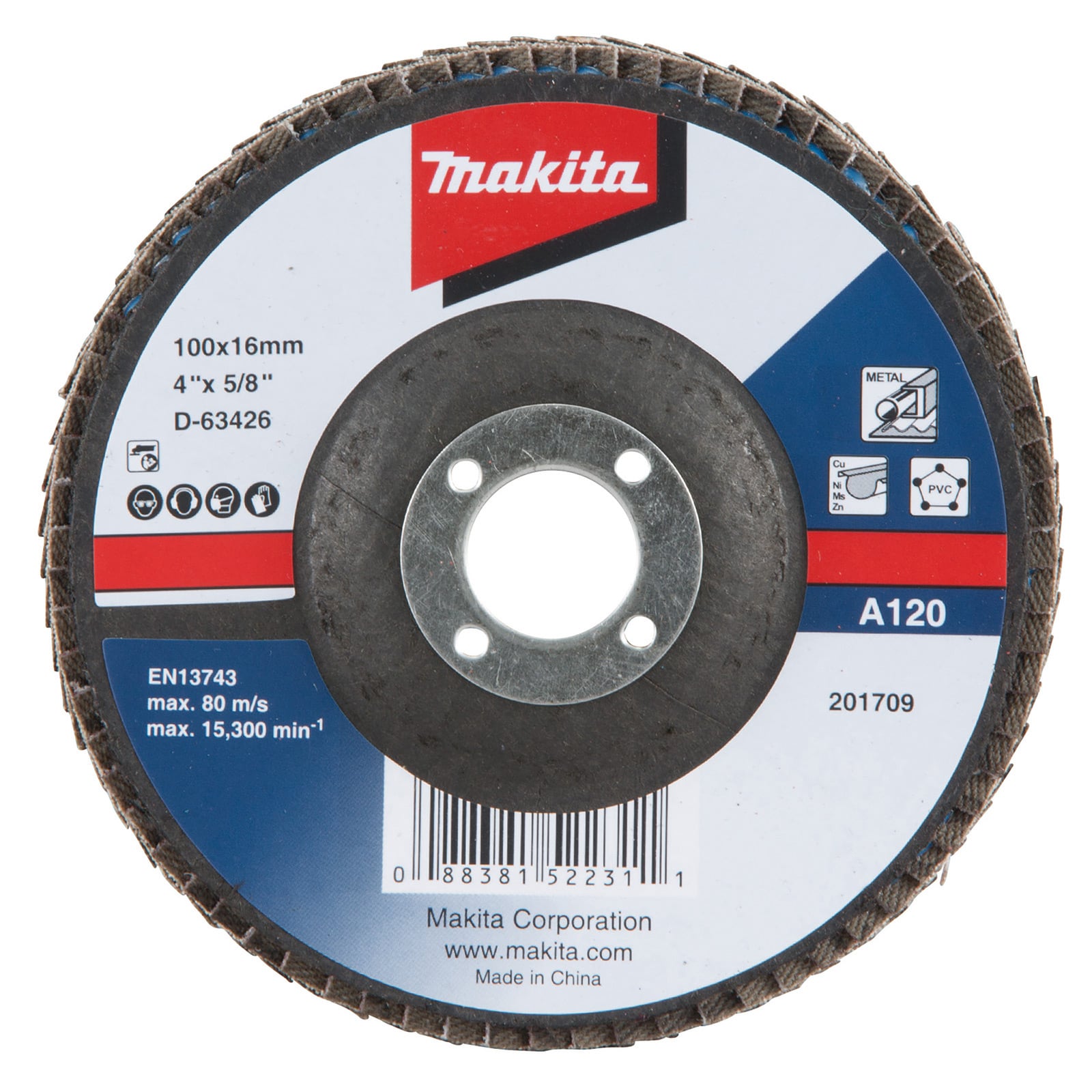 Makita Fächerschleifscheibe 115 mm A40 - D-63432