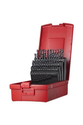 Spiralbohrersatz A190 DIN 338 TypN D.1-6x0,1mm HSS 51tlg.Ku.-Kass.DORMER