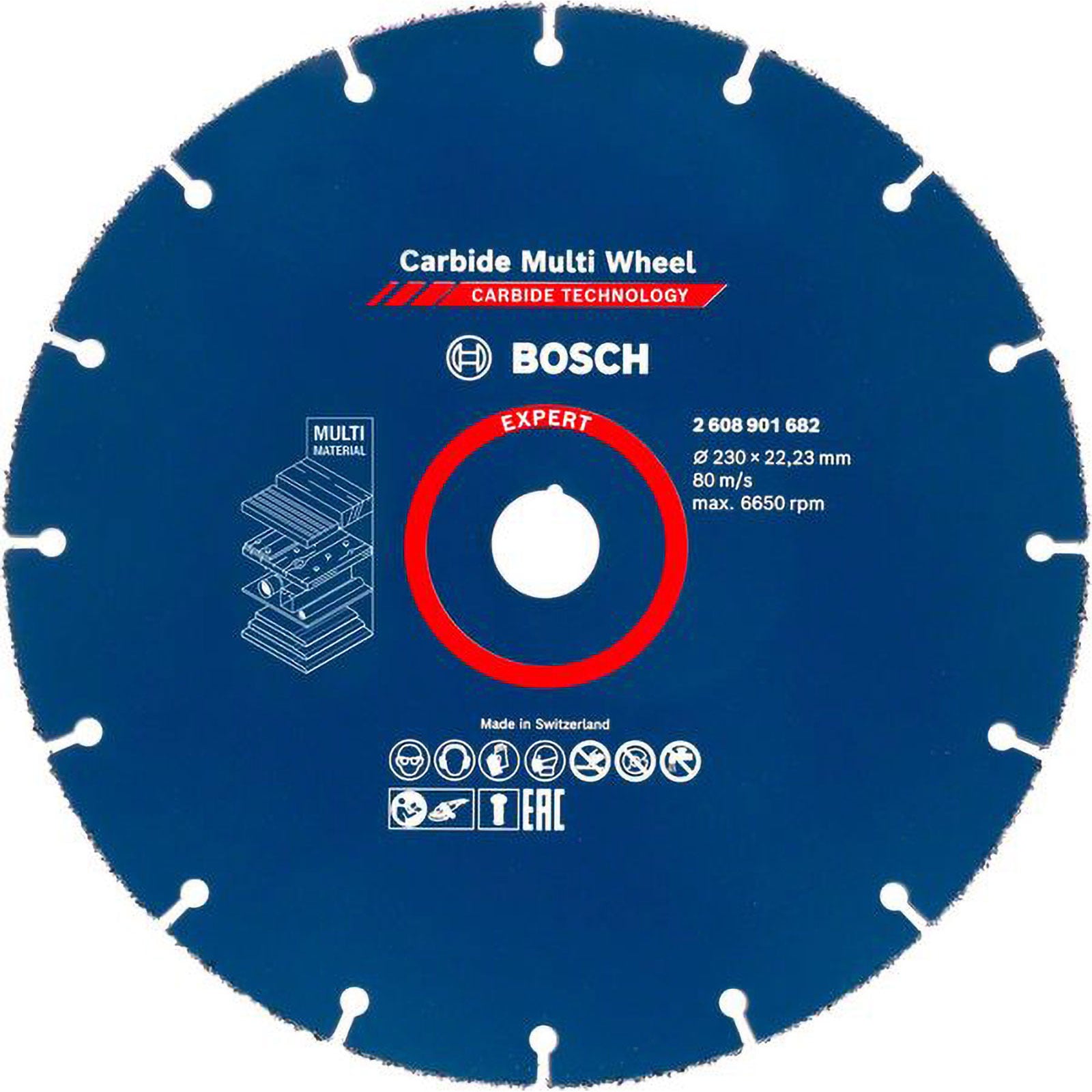 Bosch EXPERT Carbide Multi Wheel Trennscheibe, 230 mm, 22,23 mm - 2608901682