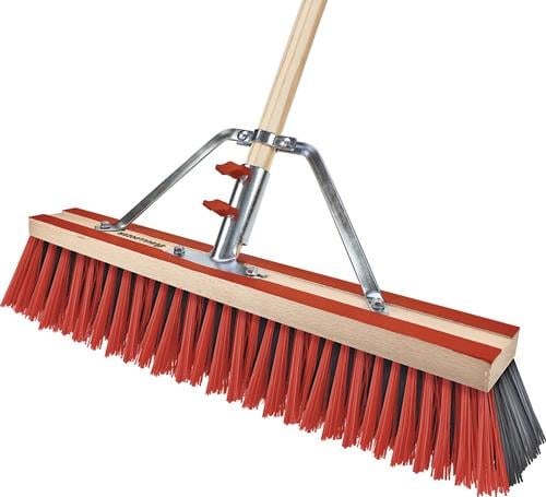 Straßenbesen Bulldozer PET+Elaston L.600mm rot/schwarz PEGGY PERFECT