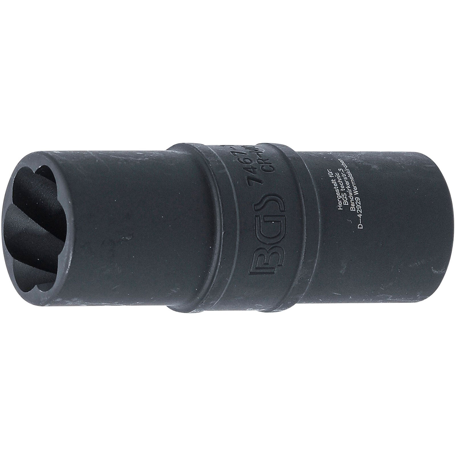 BGS Kraft-Spezial-Schraubenausdreh-Wendeeinsatz 19 mm 12,5 mm (1/2") - 7467-19