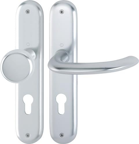 HOPPE Langschildgarnitur Mar.53/273P/1138 Alu.F1 PZ 72mm DIN L/R - 2785761