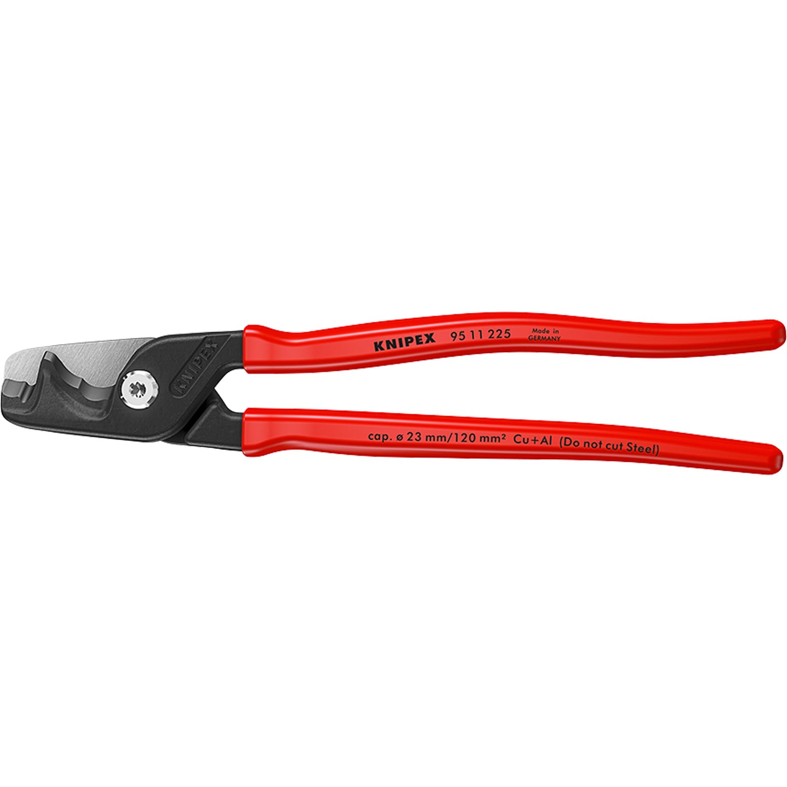 Knipex StepCut® XL Kabelscheren mit Stufenschnitt mit Kunststoff überzogen brüniert - 9511225