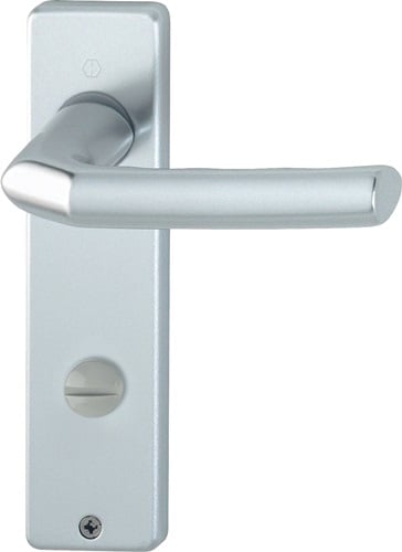 HOPPE Kurzschildgarnitur Birm.1117/202KP/AP Alu.F1 SK/OL eck.Drückergrt - 2614225