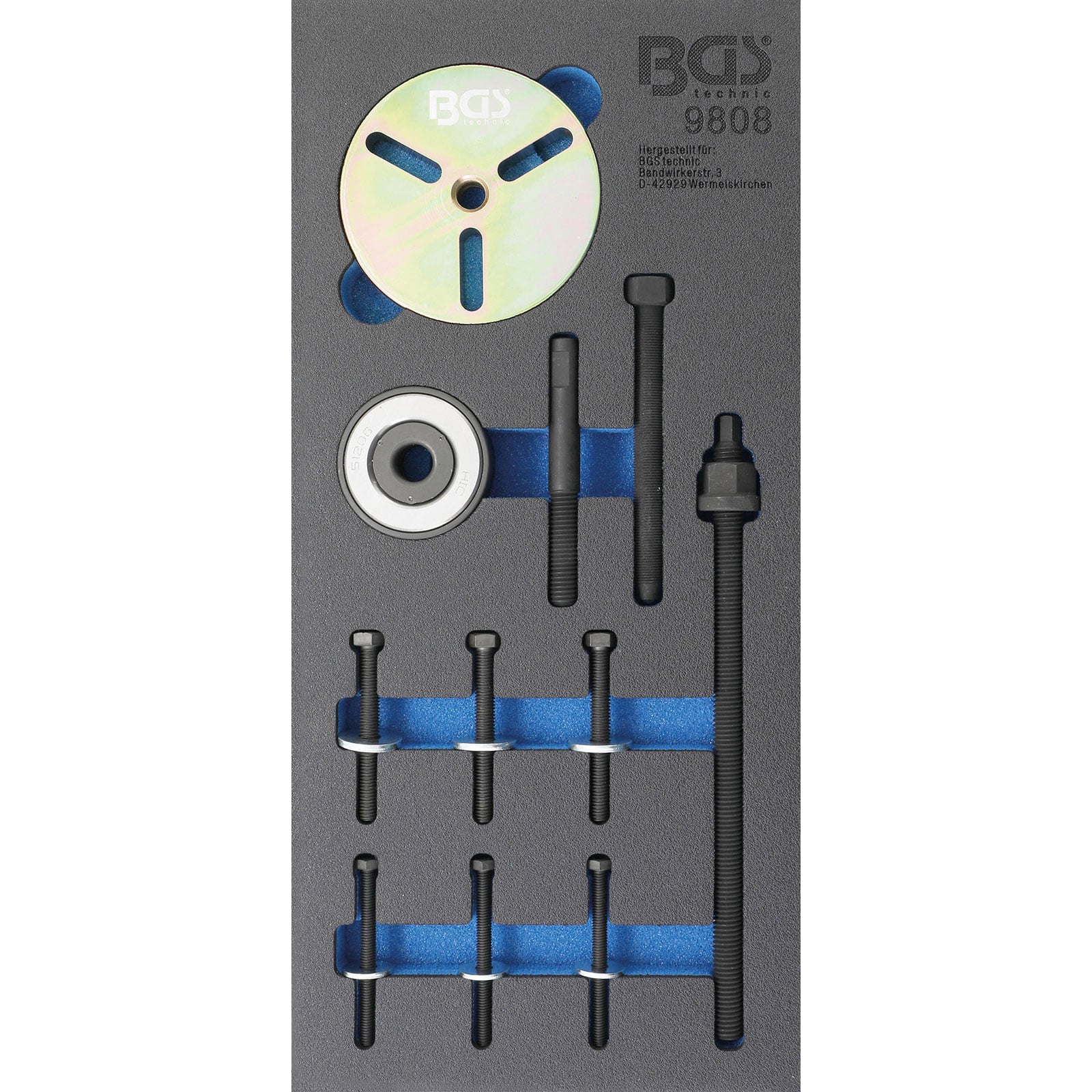 BGS Werkstattwageneinlage 1/3: Kurbelwellen-Riemenscheiben-Werkzeug-Satz für MINI Cooper Motoren W11 - 9808