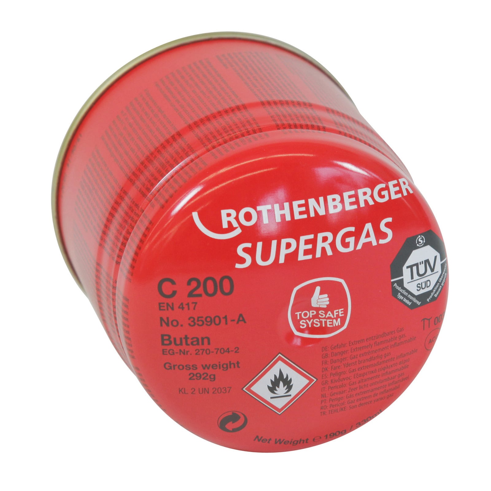 ROTHENBERGER Gaskartusche C200 A mit Sicherheitssystem - 035901-A