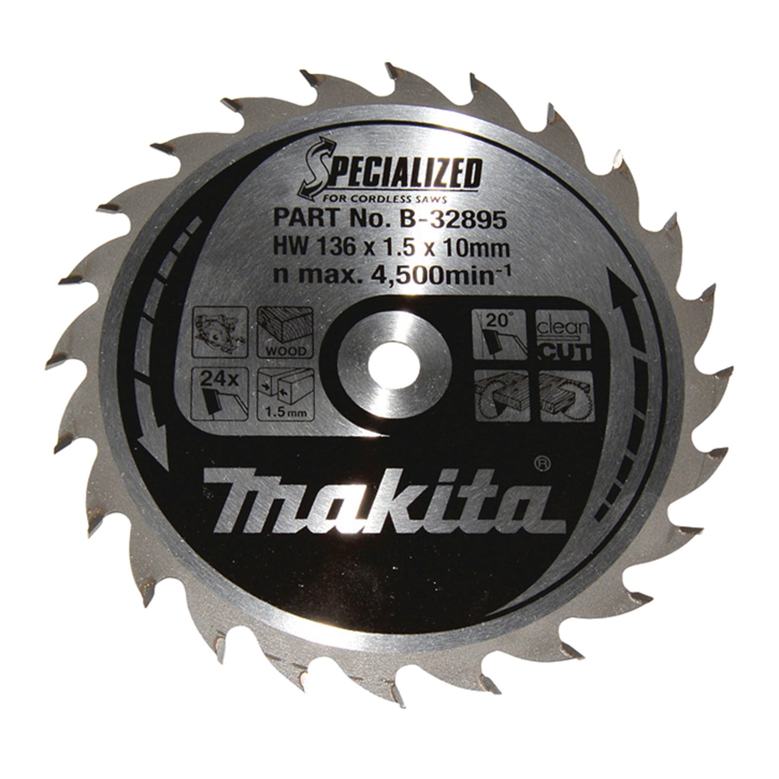 Makita SPECIALIZED Sägeblatt 136x10x24Z - B-32895