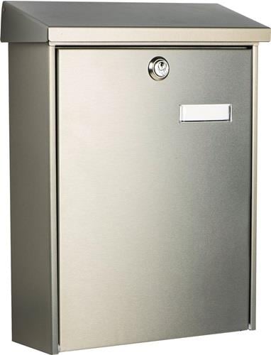 BURG-WÄCHTER Briefkasten Oslo 3767 NI H.400mm B.300mm T.110mm VA DIN C4 - OSLO 3767 NI