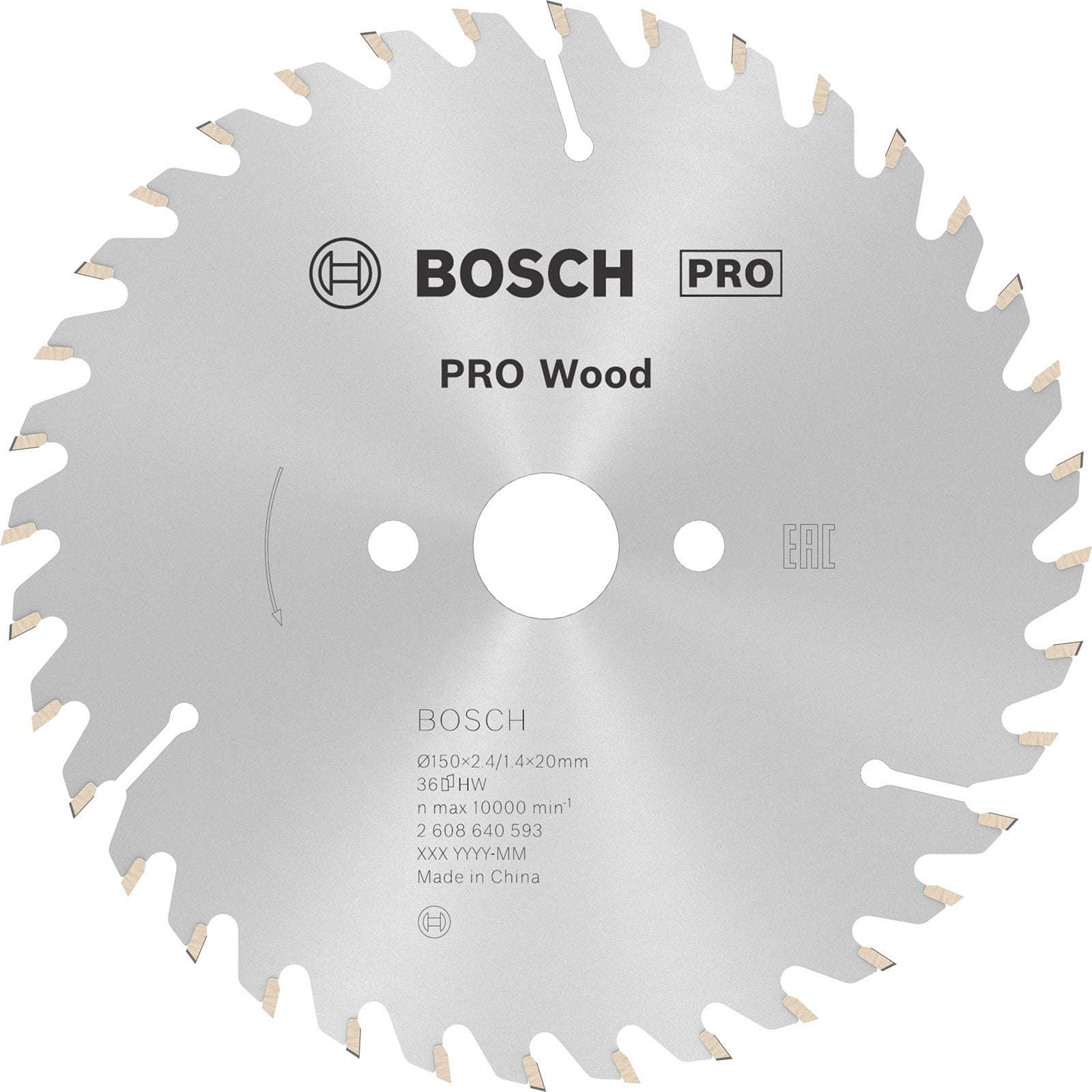Bosch PRO Wood Kreissägeblatt 150 x 2,4 x 20 mm - 2608640593