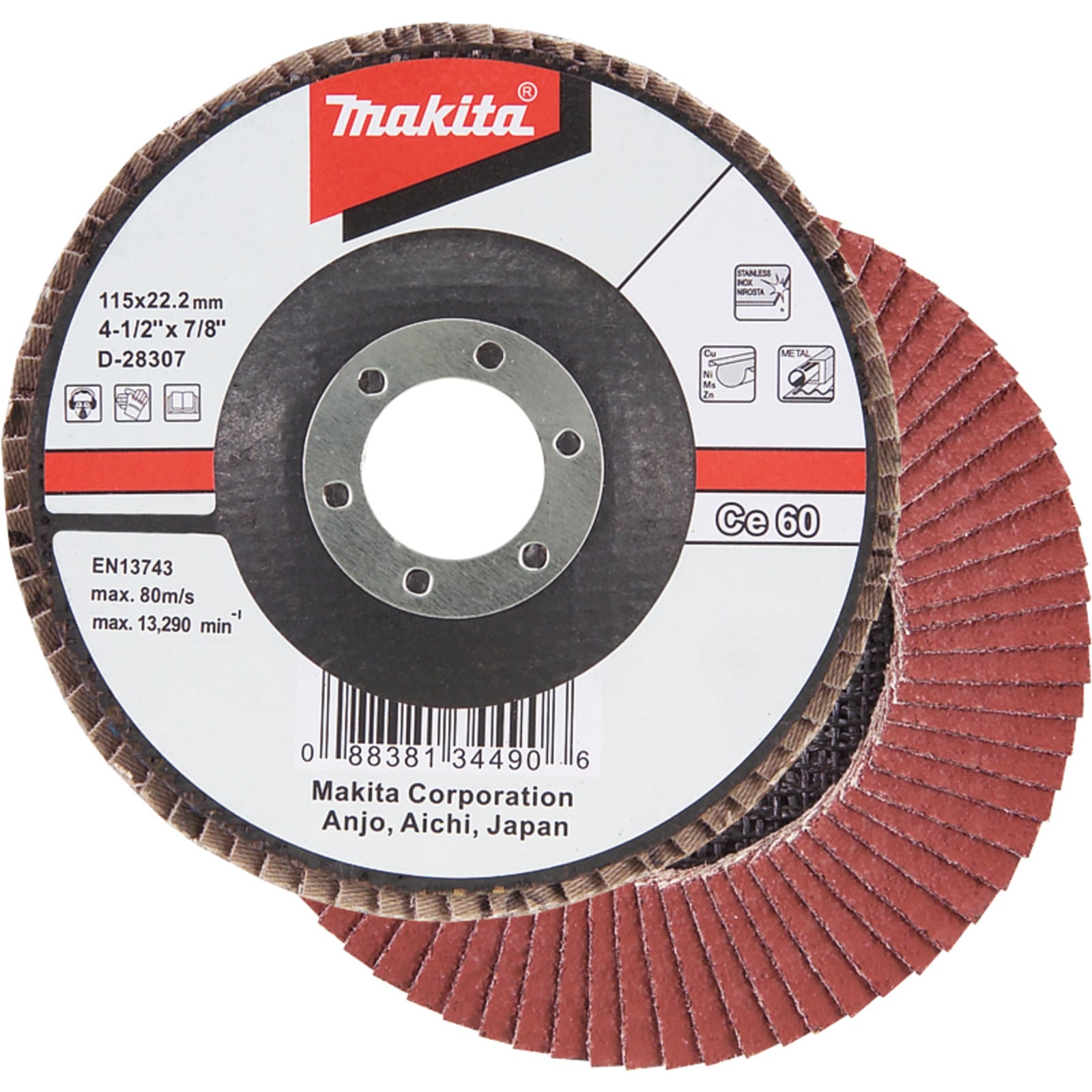 Makita Fächerschleifscheibe 115 mm 60F - D-28466