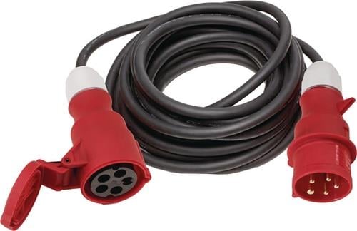 CEE-Verlängerung 32 A 400 V 25m H07RN-F 5x4mm² schwarz IP44