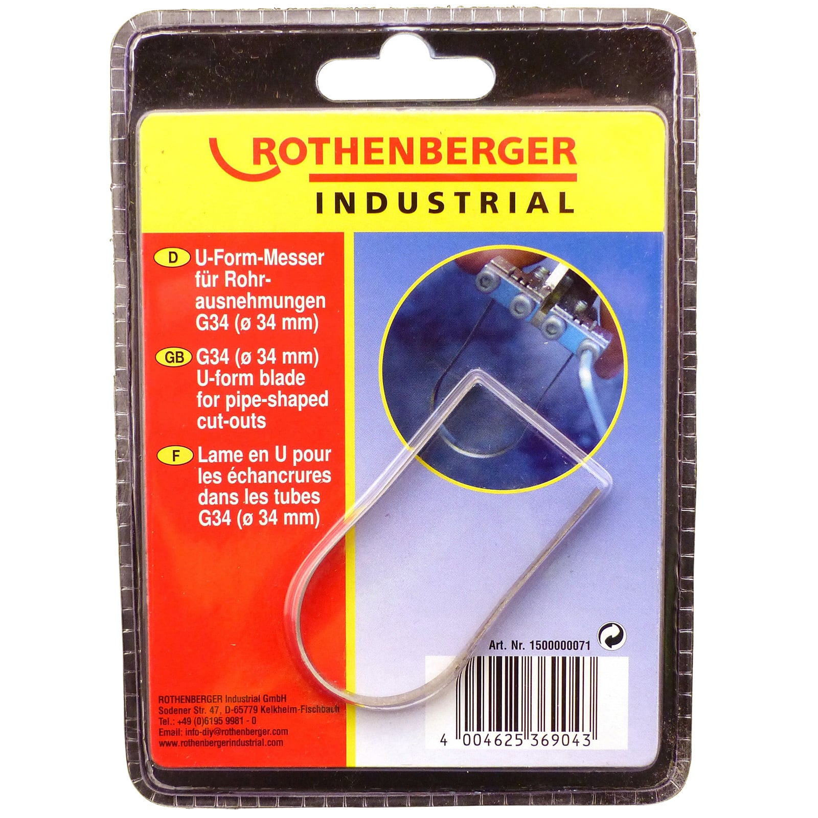 ROTHENBERGER Industrial Schneidemesser für Rohr bis d=34mm - 1500000071