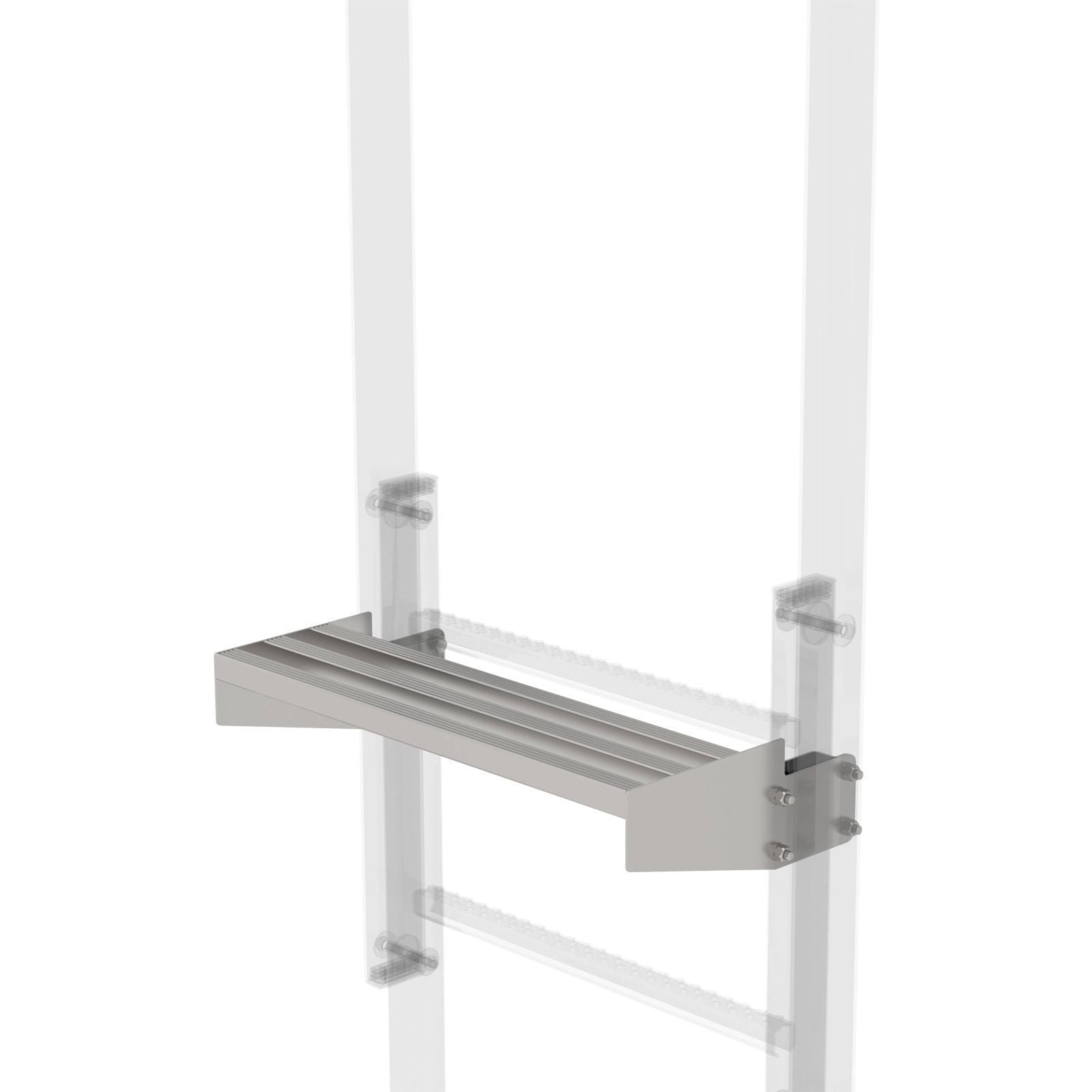 Günzburger Steigtechnik Ausstiegstritt Edelstahl 520 mm Spaltmaß 200 mm - 068968