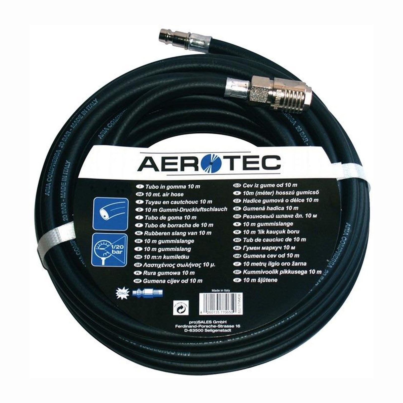 AEROTEC Druckluftschlauch Innen-Ø 9 mm Länge 20 m - 200630