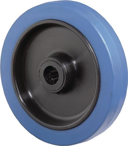 BS Rollen Ersatzrad Elastik-Vollgummi blau Rollenlager Ø 125 mm 140 kg - B61.125