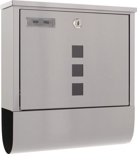 Briefkasten Costa H.305mm B.335mm T.100mm grau VA DIN C4 ROTTNER