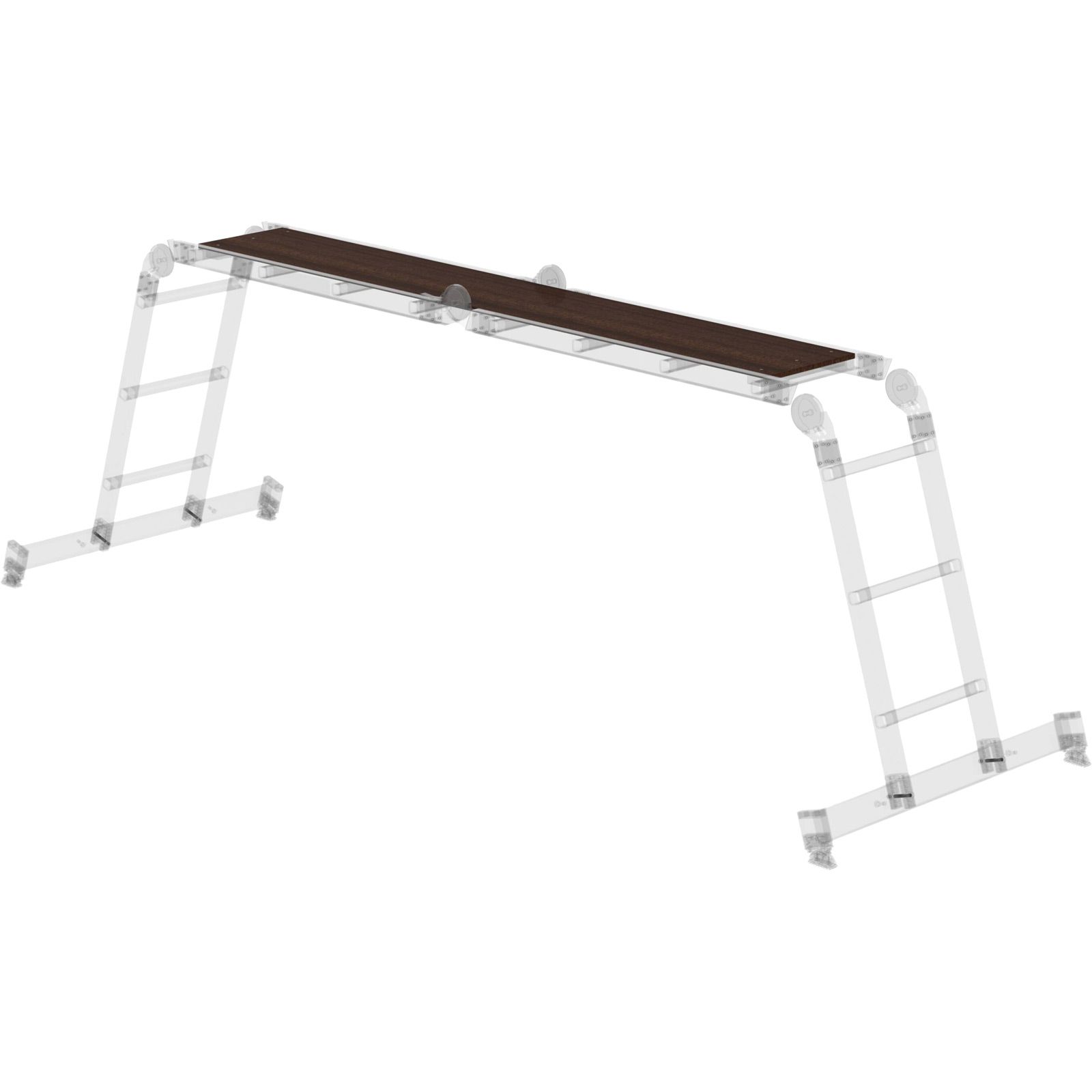 Günzburger Steigtechnik Holzbelag für Vielzweckleitern 4tlg. mit nivello-Traverse 031314 - 030301