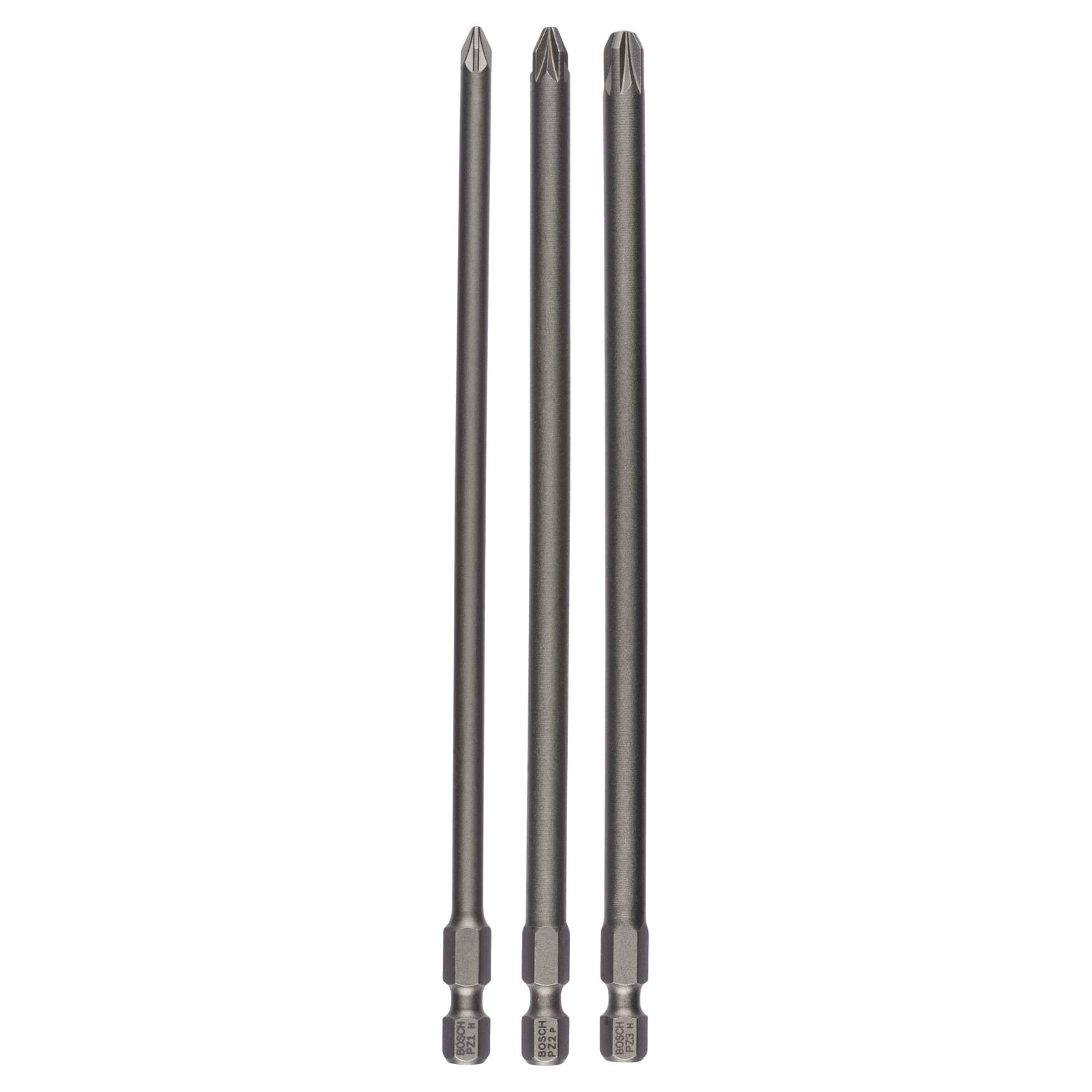 Bosch Schrauberbit-Set Extra-Hart, 3tlg. PZ1, PZ2, PZ3, 152 mm - 2607001762