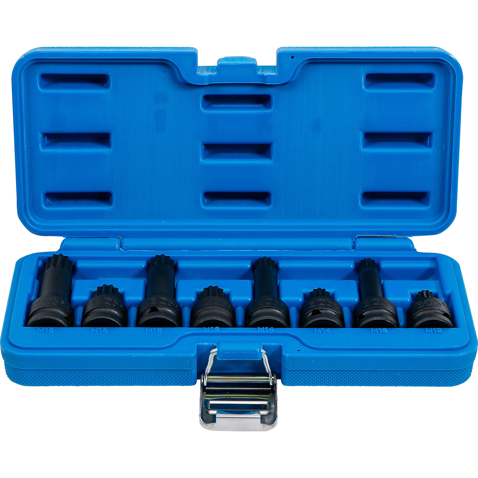 BGS Kraft-Bit-Einsatz-Satz Antrieb Innenvierkant 12,5 mm (1/2") Innenvielzahn (für XZN) M12 - M18 8tlg. - 5381