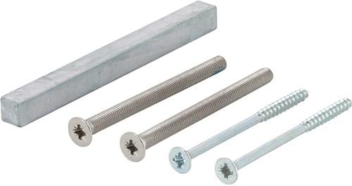 HOPPE Bef-set.Sertos GG-WC 50-55mm M5x65+4,0x60 4-KT.o.+8x90mm - 11509594