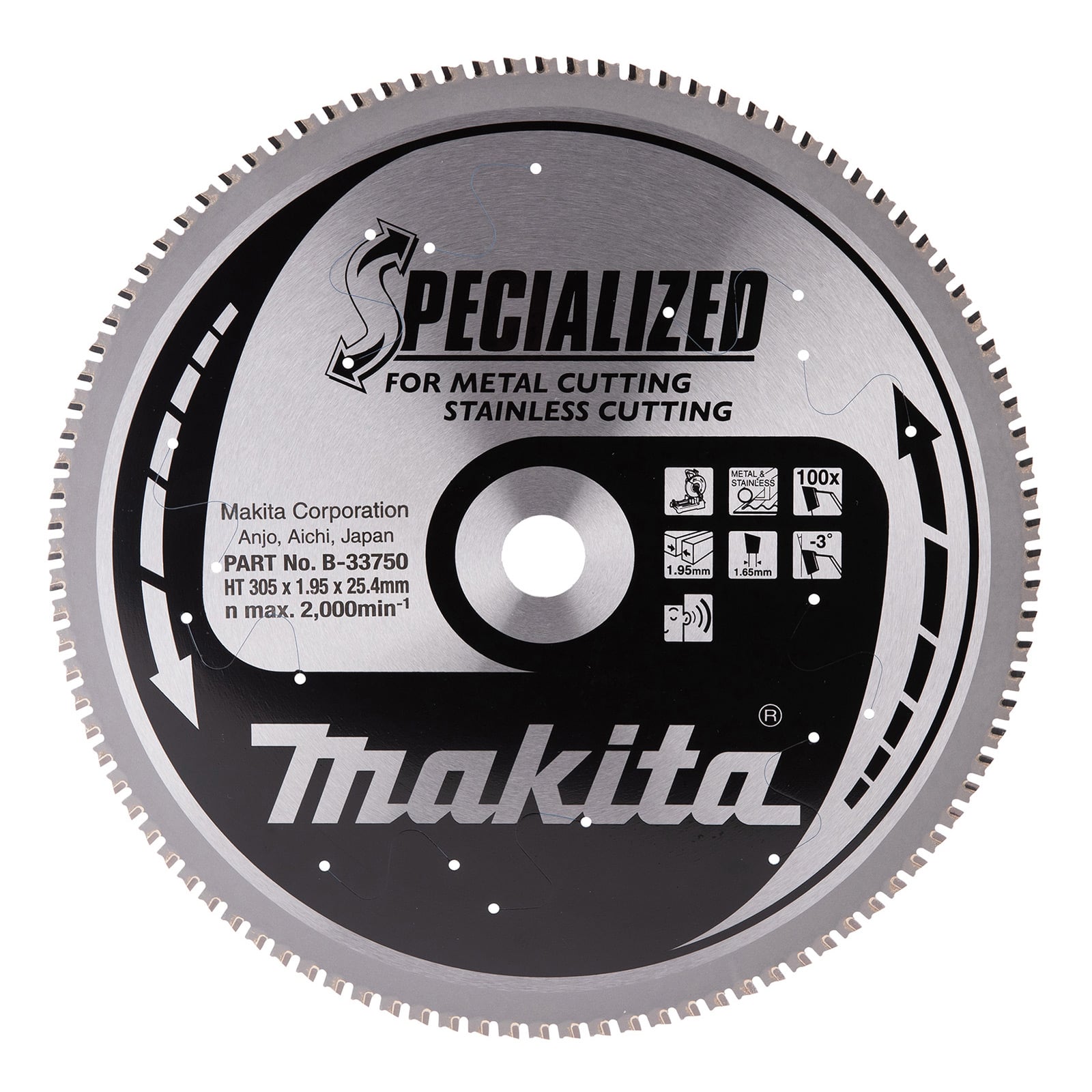 Makita SPECIALIZED Sägeblatt 305x1"x100Z - B-33750
