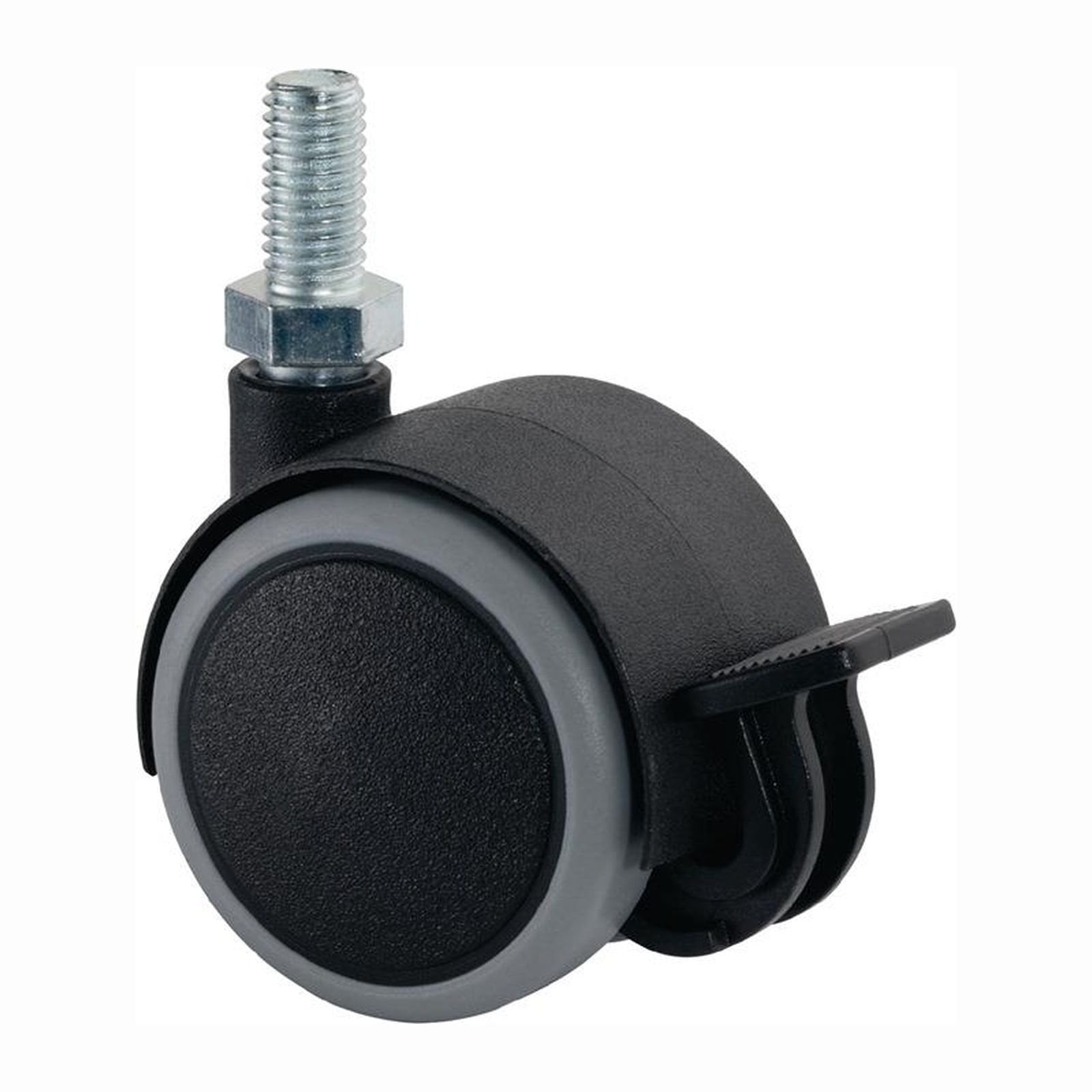 BS Rollen Kunststoffdoppelrolle mit Feststeller Kunststoff M10 50 kg - F86.050.G10