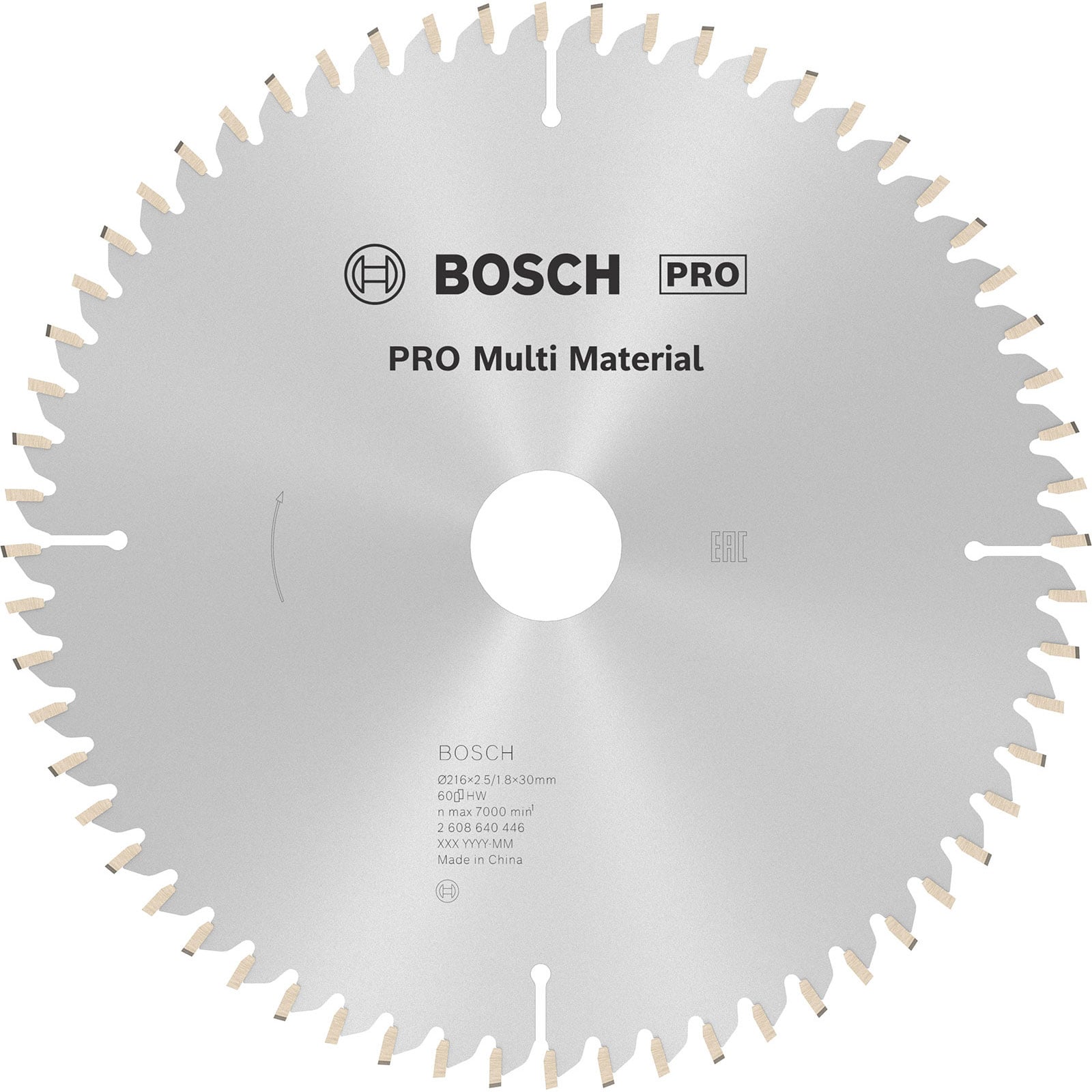 Bosch PRO Multi Material Kreissägeblatt 216 x 2,5 x 30 mm - 2608640446