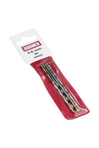 Spiralbohrer DIN 338 TypN A002S D.4.76mm HSS profilgeschl.Blank/TiN Zyl.schaft