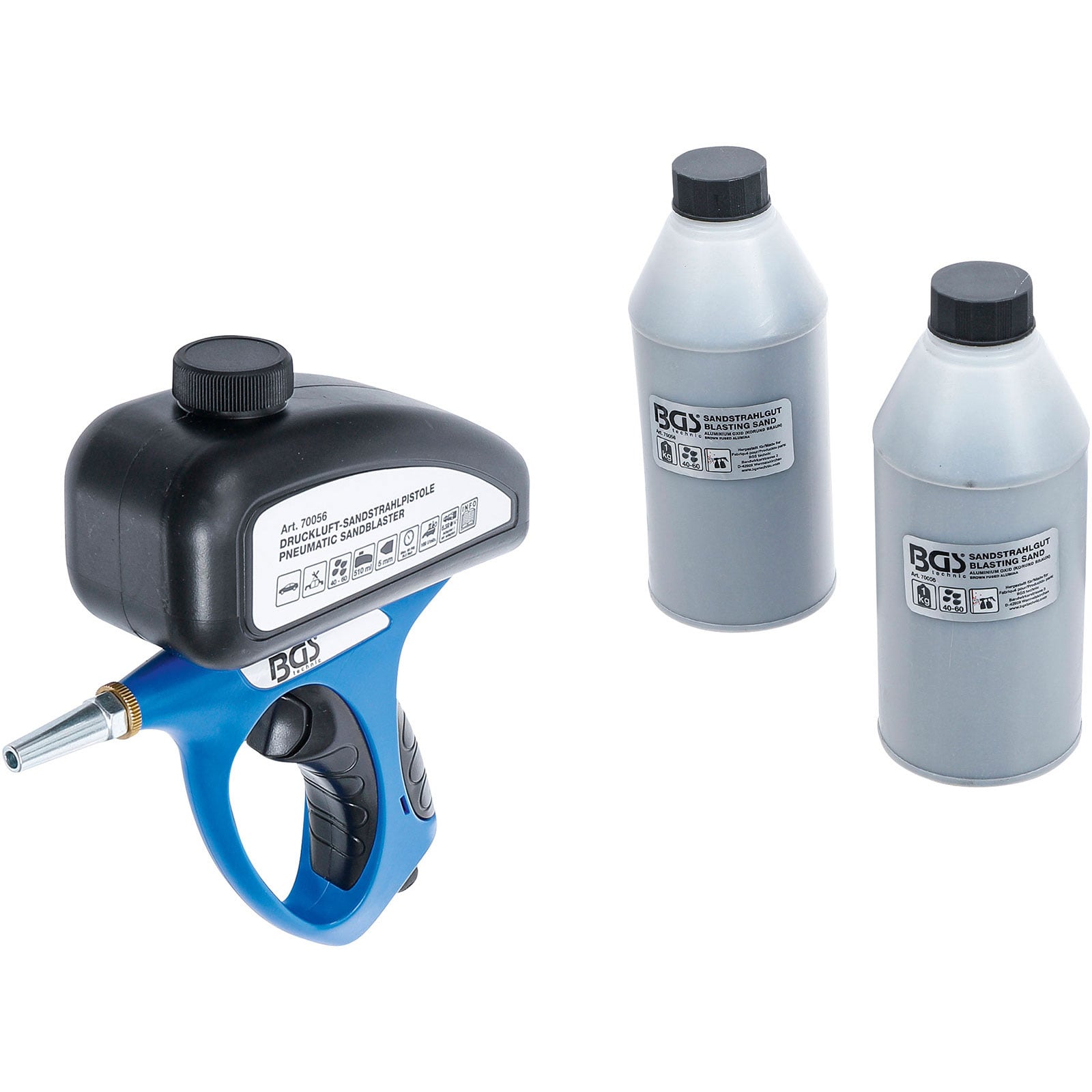 BGS Druckluft-Sandstrahlpistole inkl. Zubehör 3tlg. - 70056