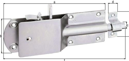GAH Alberts Sicherheits-Stallriegel L.200mm B.125mm STA galv. gelb verz. - 124182