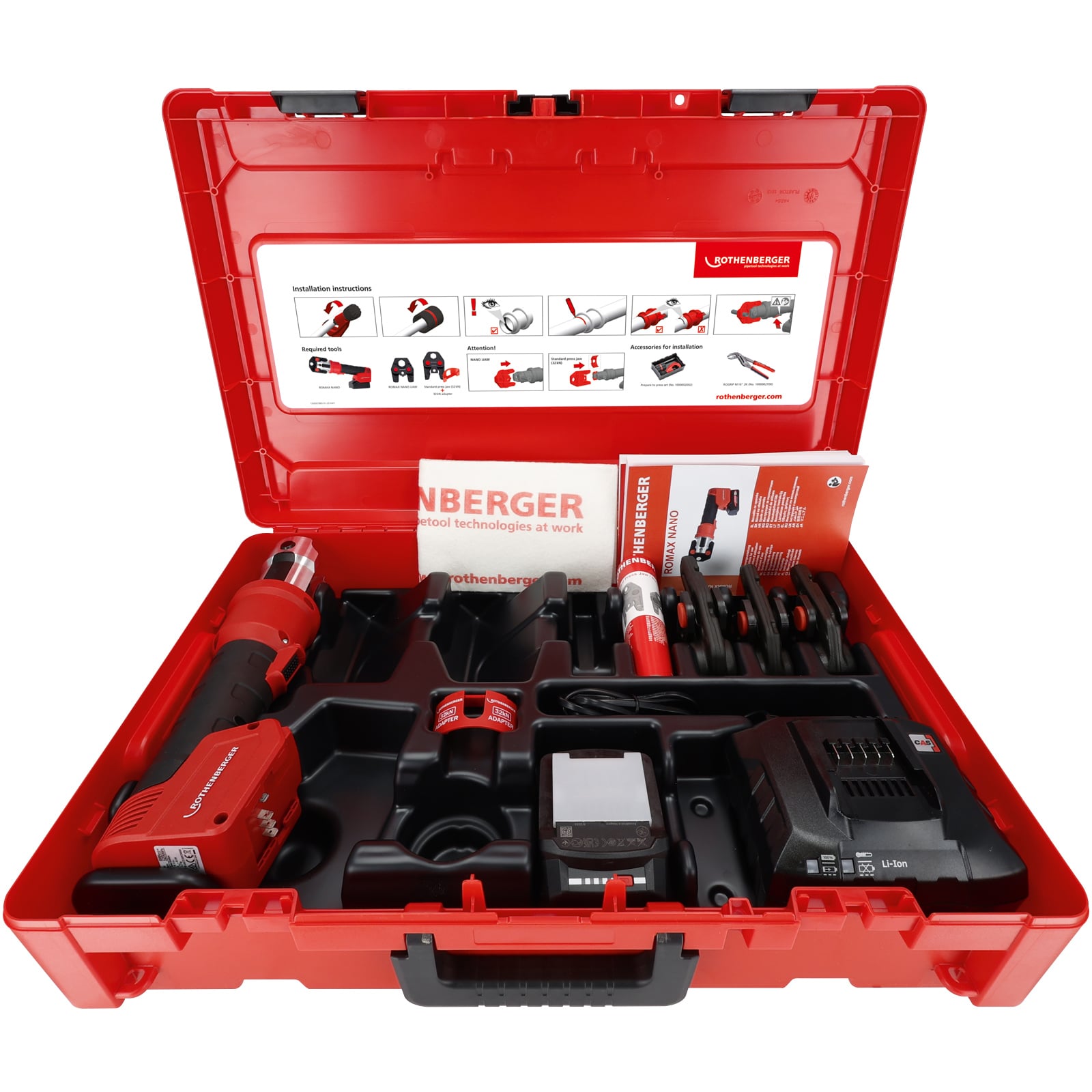 ROTHENBERGER ROMAX NANO  iJAWs Set, M, 15-22-28, 2Ah, CAS - 1000005044