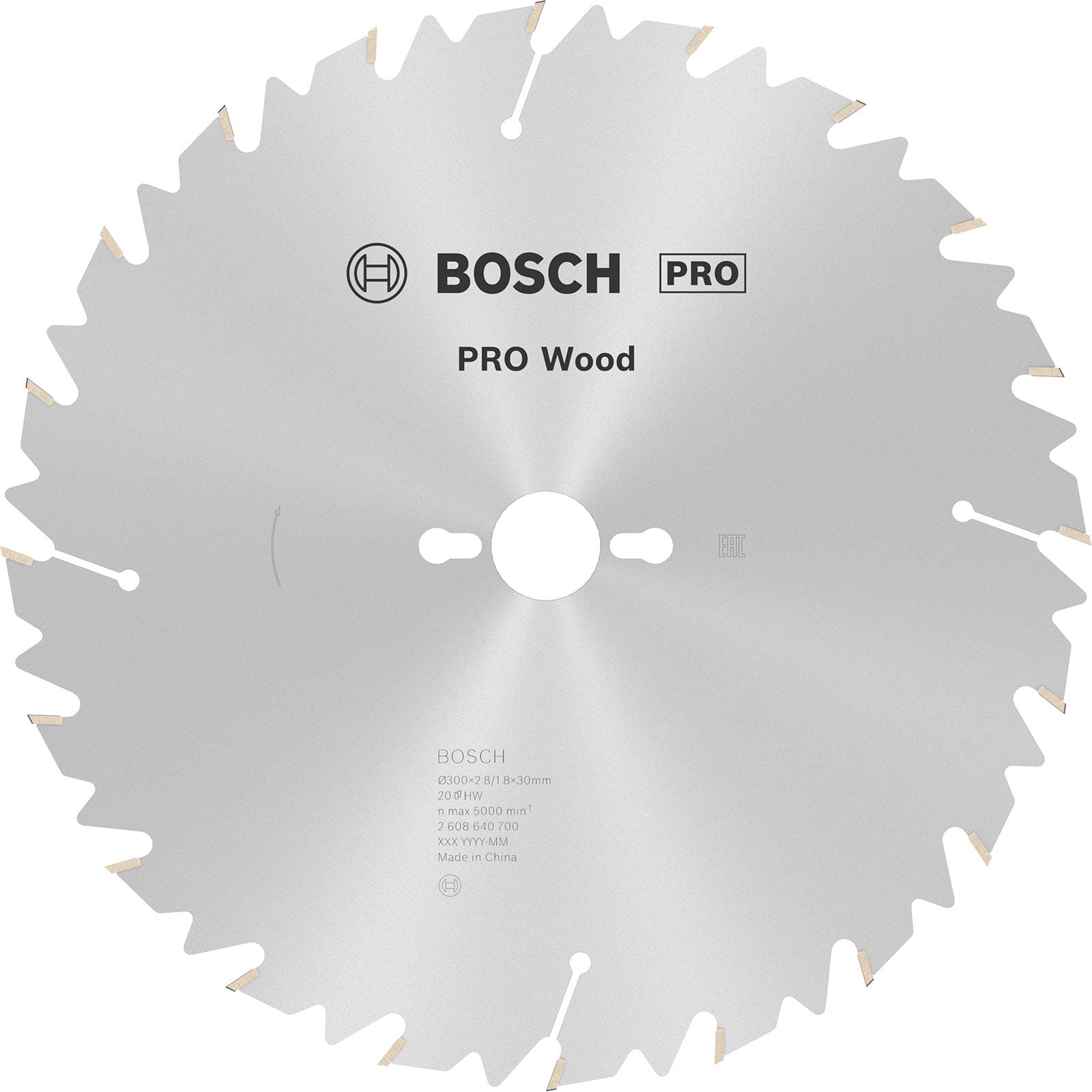 Bosch PRO Wood Kreissägeblatt 300 x 2,8 x 30 mm - 2608640700