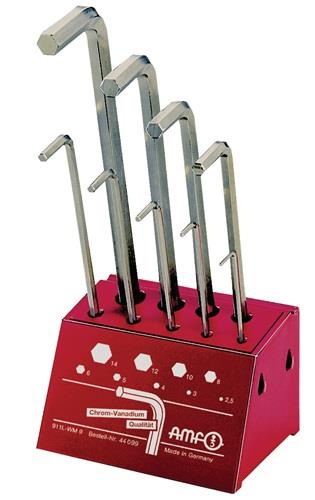 AMF Winkelschraubendrehersatz 911L-WM9 9tlg. in Werkstattständer - 44099