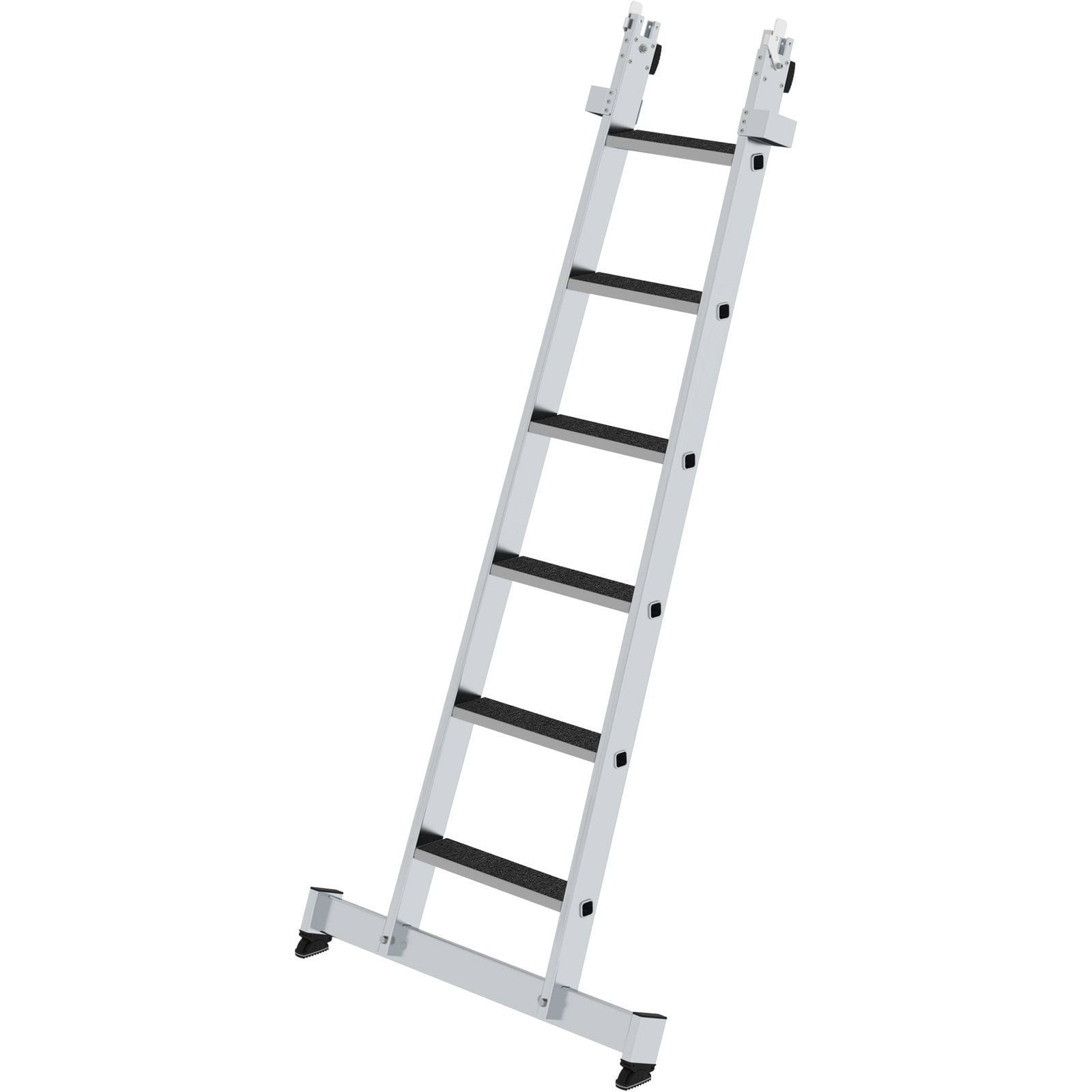 Günzburger Steigtechnik Stufen-Glasreinigerleiter Unterteil mit nivello-Traverse und clip-step R13 6 Stufen - 012011