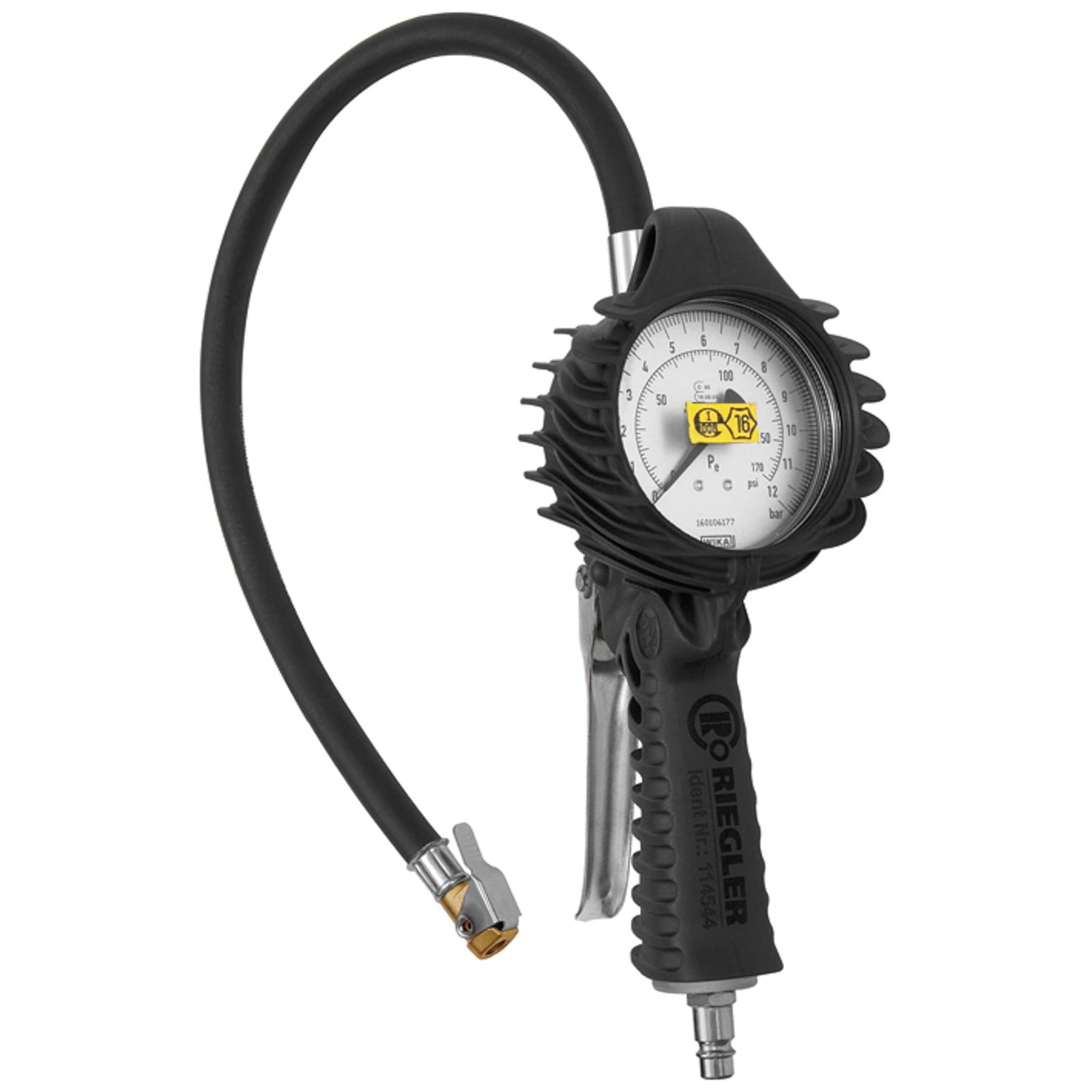 Riegler Standard-Handreifenfüllmesser MS Mano Ø 80 mm geeicht 0 - 12 bar drehbar - 136799