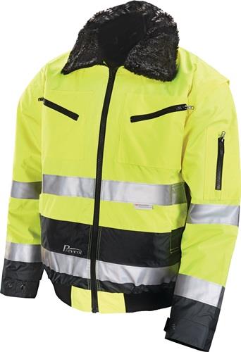 ASATEX Warnschutz-Pilotenjacke PREVENT gelb / grau Größe L - 174ZG/L