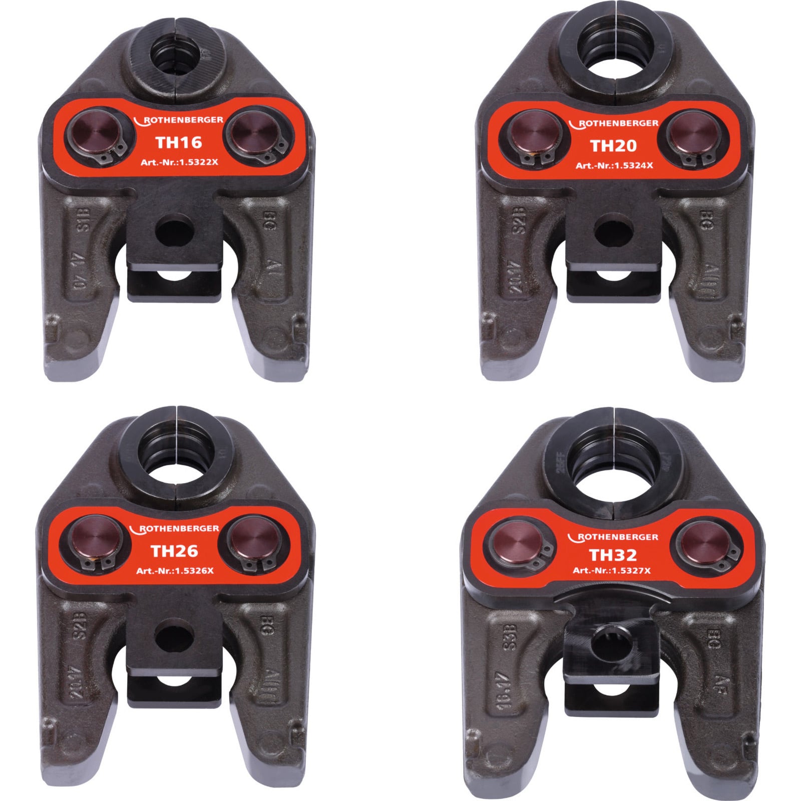 ROTHENBERGER Pressbacken Set, Standard, TH, 16-20-26-32mm - 015065X
