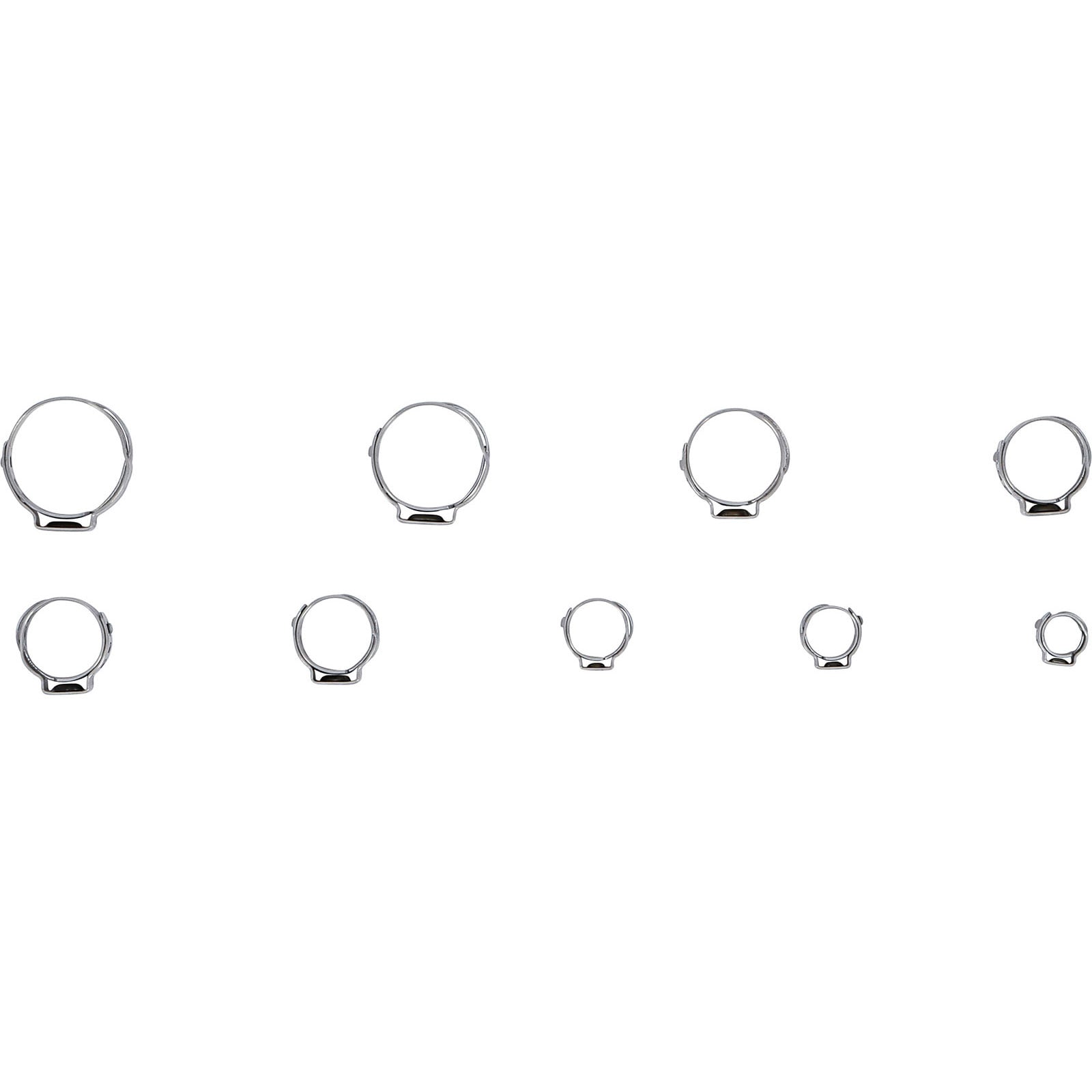 BGS Edelstahl-Schlauchklemmen-Sortiment Ø 5,8 - 21 mm 170tlg. - 14115