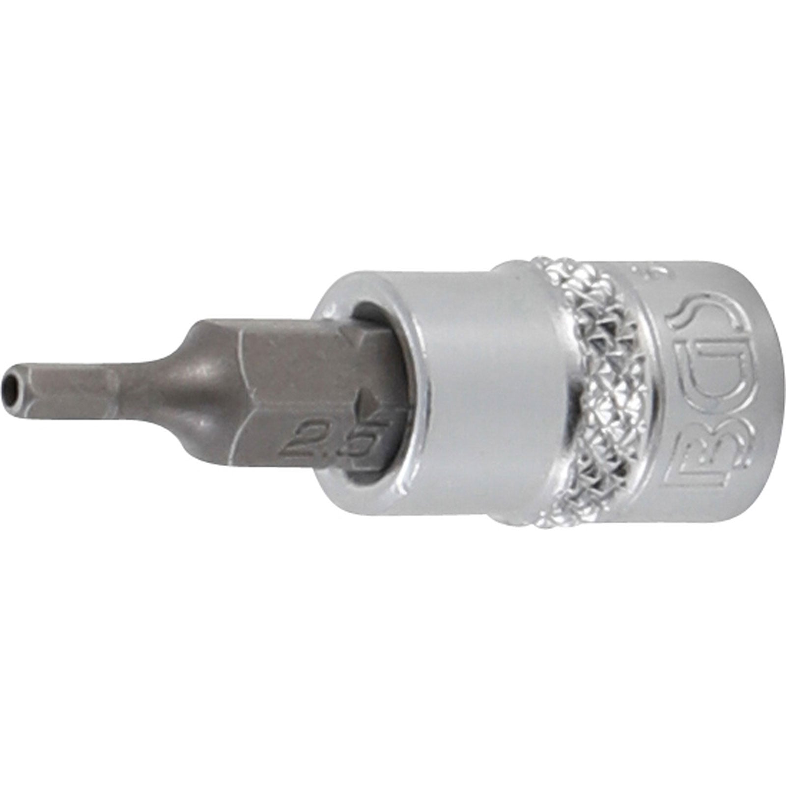 BGS Bit-Einsatz Antrieb Innenvierkant 6,3 mm (1/4") Innensechskant mit Bohrung 2 mm - 5156-2
